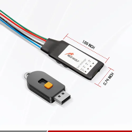 Vista 5 de RED WOLF Regulador de voltaje DC 12V a 3.3V 5V 6V 9V convertidor reductor adaptador de voltaje de fuente de alimentación, salida 2A corriente máxima