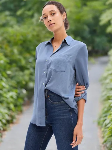 Vista 2 de Gap Blusa de manga larga con botones para mujer