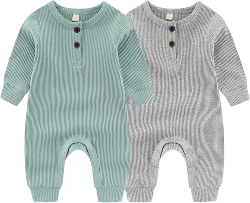 Vista 9 de ZAV Mono de manga larga unisex para bebé, niño y niña, 2