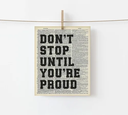 Vista 3 de Arte de pared motivacional, decoración de oficina, póster de aula, regalo inspirador para emprendedores, atletas, arte de diccionario, impresión sin