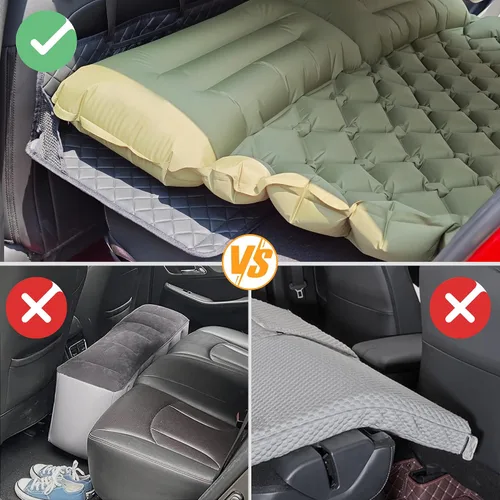 Vista 5 de Placa de extensión de colchón para asiento trasero de automóvil, extensor plegable de asientos traseros para dormir, aumenta el maletero de viaje
