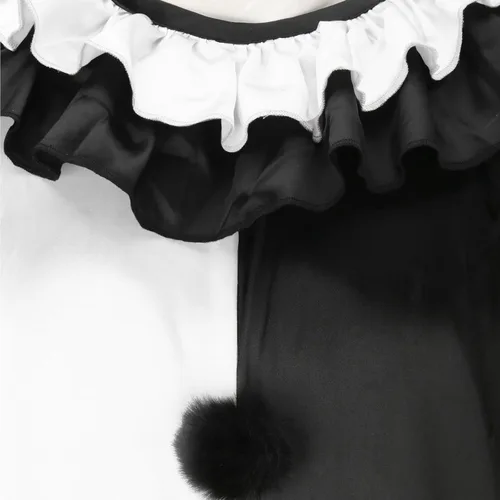Vista 6 de Disfraz de terrifier para hombre, disfraz de payaso asesino blanco y negro, sombrero para Halloween