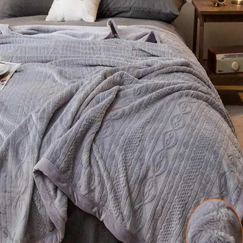 Vista 15 de Funda de cama, sofá de siesta, manta ligera y acogedora para el hogar, manta de franela suave reversible lavable
