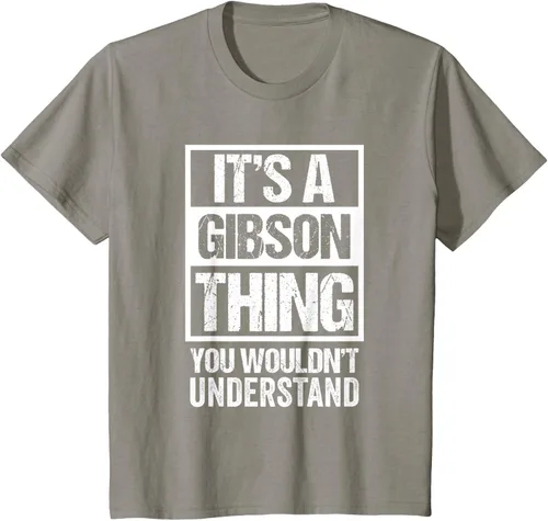 Vista 27 de It's A Gibson Thing You would Not Understand - Camiseta con nombre familiar, Negro, S