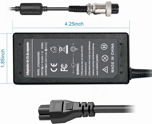 Vista 8 de Cargador adaptador de 24V 2A para motocicleta eléctrica Razor ZR350