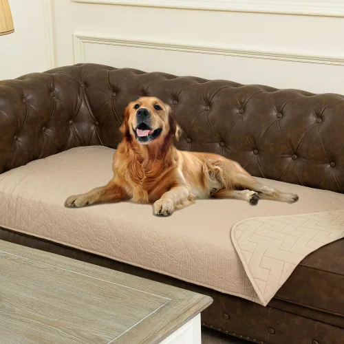 Vista 9 de Ameritex Manta 100% impermeable para cama de perro de doble cara, funda de sofá para perro, funda de cama reversible con patrón de moleteados