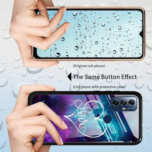 Vista 43 de Funda para Motorola Moto G Stylus 5G 2021 de vidrio templado, funda negra con diseño de mujer negra africana para mujeres y hombres, antiarañazos, a