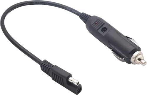 Vista 5 de Cable de encendedor de cigarrillos SAE, enchufe macho de encendedor de cigarrillos de 12 V a SAE de 2 pines, conector de desconexión rápida