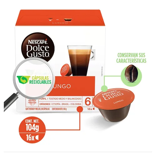 Vista 7 de Nescafé Dolce Gusto de cápsulas de café, mezclas de especialidad, 16 unidades (paquete de 3)