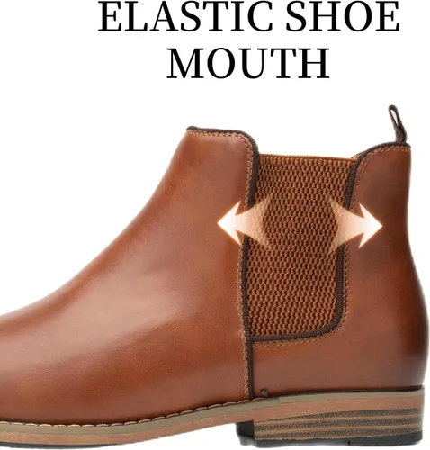 Vista 4 de Cestfini Men Chelsea Boots Casual Suede Dress Boots Comfortable Oxfords Ankle Boots for Men
