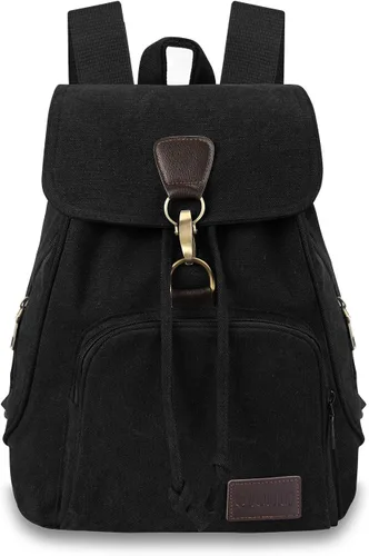 Vista 18 de Mochilas de lona a la moda, bolso casual para compras al aire libre, mochila deportiva, senderismo, viajes, bolsa multiusos, Café, Mochilas