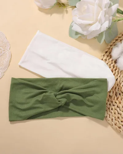 Vista 6 de jollybows 8 diademas elásticas para mujer, bandas elásticas para el cabello Color oscuro