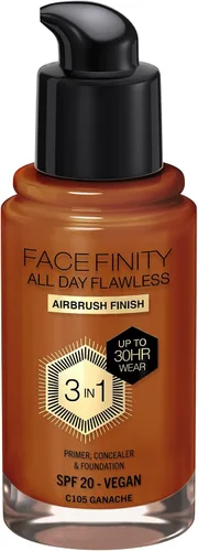 Vista 2 de Max Factor Facefinity 3 en 1 base de maquillaje líquida todo el día sin imperfecciones, SPF 20-32 Beige claro, 30 ml
