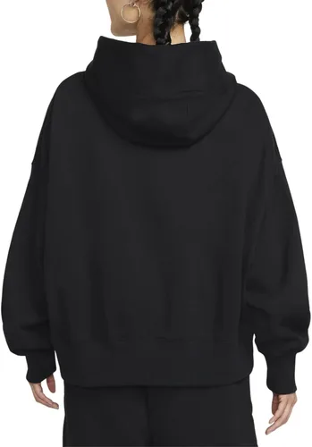 Vista 2 de Nike Sportswear Phoenix - Sudadera con capucha de forro polar de gran tamaño para mujer, talla M, negronegro, NegroNegro