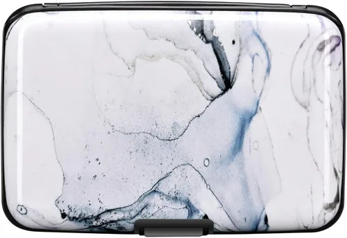 Vista 23 de ELFISH Protector de tarjeta de crédito con bloqueo RFID, funda de aluminio para identificación, tarjeteros rígidos, cartera de metal para hombres