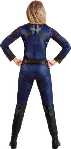 Vista 4 de Disfraz de Capitán América para mujer color azul medio