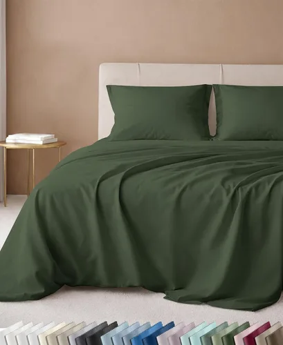 Vista 38 de California Design Den Juego de sábanas tamaño King, 100% algodón, sábanas lujosas de 600 hilos con bolsillo profundo, ropa de cama duradera con 16