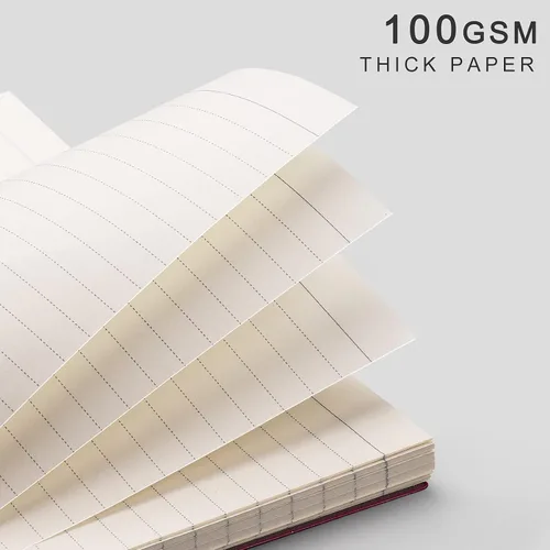 Vista 3 de EMSHOI Cuaderno diario en espiral rayado de 7.48" x 10.15" - Paquete de 3, 480 páginas de papel grueso de 100gsm, cuadernos grandes B5 con rayas