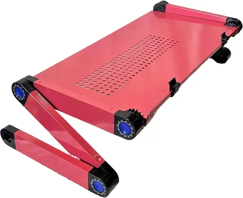 Vista 12 de Bandeja de escritorio ergonómica con ventilación para computadora portátil (16.535 x 10.236 in con alfombrilla de mouse y ventiladores dobles, negro)