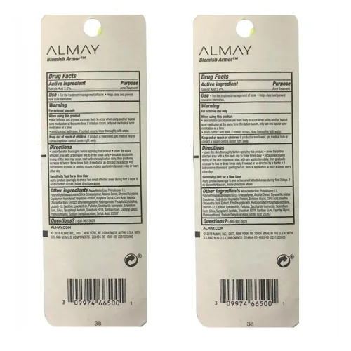 Vista 2 de Paquete de 2 Almay Clear Complexion Blemish Armor Tratamiento para el acné con ácido salicílico, 1002
