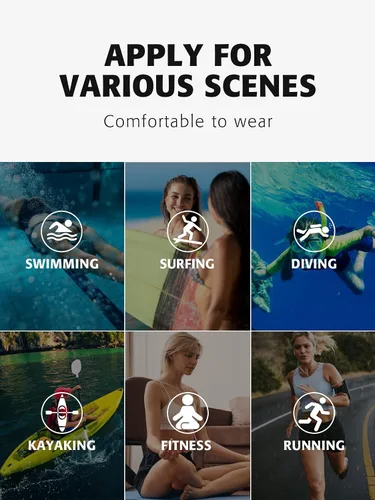 Vista 7 de ATTRACO Pantalones cortos de natación de cintura alta para mujer con bolsillos, tallas grandes, pantalones cortos largos