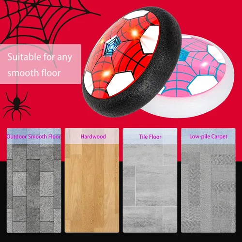 Vista 5 de Pelota de Fútbol Flotante para Niños, Paquete de 2 Pelotas de Fútbol de Interior con Luz LED para Niños y Niñas Mayores, Juguetes con Luces, Juego
