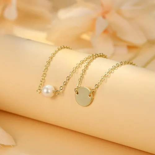 Vista 6 de Ieftop Regalos para el día de San Valentín para ella, delicado collar de oro para mujer, chapado en oro de 14 quilates, bonito collar de corazón
