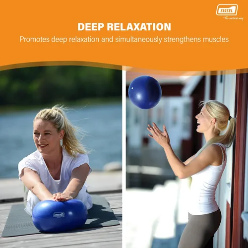Vista 4 de SISSEL Pilates Soft Ball Gray 8.5 in Phthalate- & Latex-Free PVC for Deep Relaxation & Muscle Strengthening 340 lbs Capacity Includes