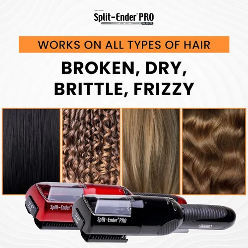 Vista 5 de Split-Ender PRO - Herramienta de Belleza Profesional Original - Recortadora de Puntas Abiertas Inalámbrica para Cabello Dañado, Seco, Quebradizo
