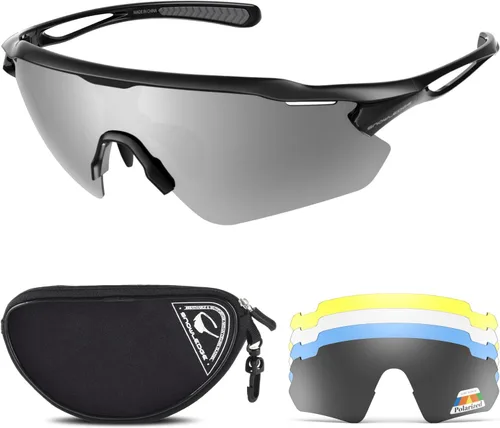 Vista 9 de Cycling Glasses, TR90 Unbreakable Frame Polarized Anti-UV400 Sports Sunglasses