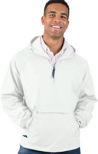 Vista 22 de Charles River Apparel Jersey clásico a rayas unisex, cortavientos resistente al agua para hombres y mujeres Negro