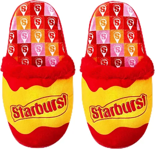 Vista 7 de Odd Sox Pantuflas peludas de caramelo para hombres y mujeres - Zapatos de casa de felpa suave, idea de regalo acogedora para los amantes de los M &