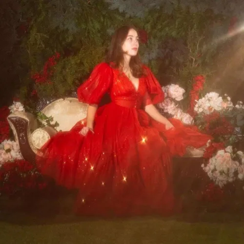 Vista 5 de Vestidos de fiesta de tul estrellado brillante para mujer, vestidos de noche con mangas abombadas, vestido de fiesta formal con bolsillos