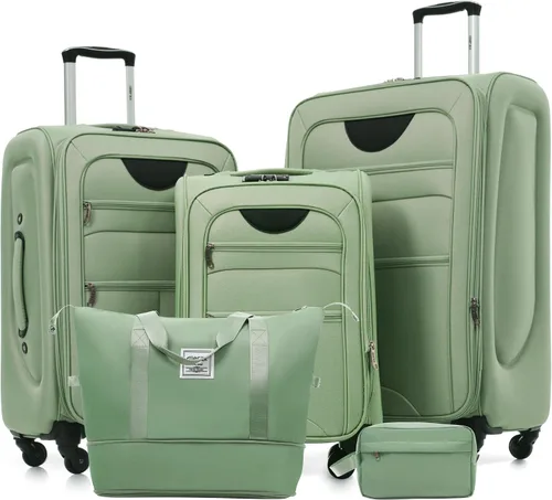 Vista 71 de Merax Equipaje Sets 2 piezas Hardshell 20&28 IN Maleta Set con bolsa de lona