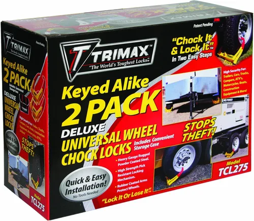 Vista 12 de Trimax TCL265 - Cerradura de rueda pequeña con llave de lujo similar (paquete de 2)