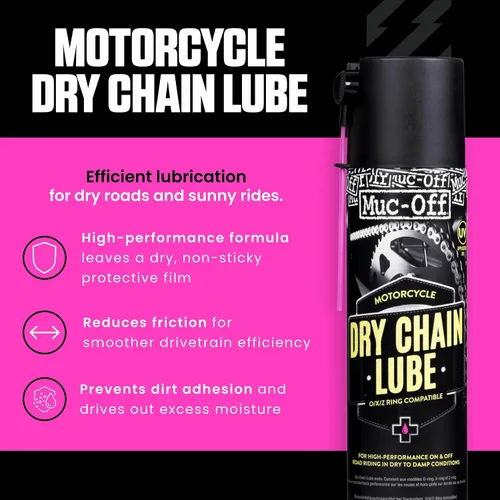 Vista 9 de Muc-Off Lubricante de cadena para clima seco para motocicleta, 13.5 fl oz