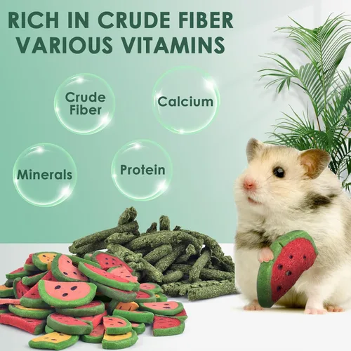 Vista 4 de KATUMO Juguetes masticables de conejo de 11.64 oz, palitos y golosinas