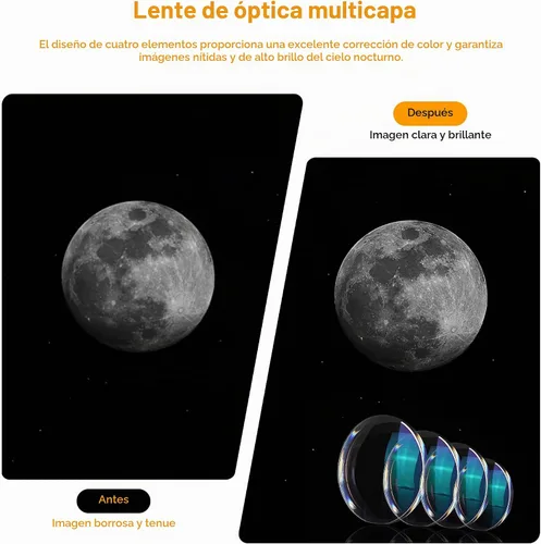 Vista 3 de Astromania Lente Barlow Premium 5X 1.25inch 4-Elements TeleXtender