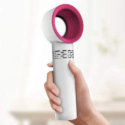 Vista 4 de Portátil de mano de refrigeración sin aspas Ventilador USB Mini ventilador
