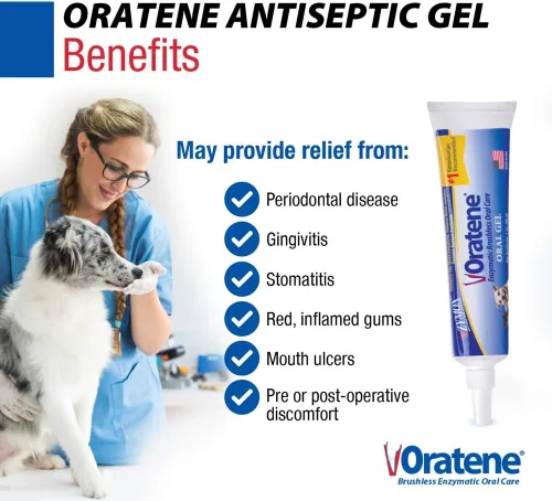 Vista 2 de Pet King Brands ZYMOX Oratene Gel Bucal Sin Cepillo para Perros y Gatos, 1oz