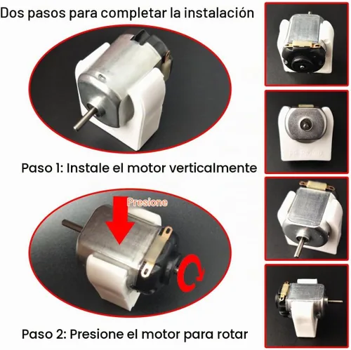 Vista 5 de EUDAX Kit de 18 motores de corriente continua, mini motor eléctrico de 1.5-3 V 24000 RPM con 252 engranajes de plástico, 2 soportes de batería AA
