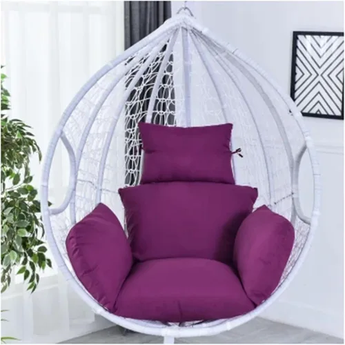 Vista 9 de ZTGL Cojines para silla de huevo, cojín para silla de huevo, cojín grueso para interiores y exteriores, para patio, jardín, color negro