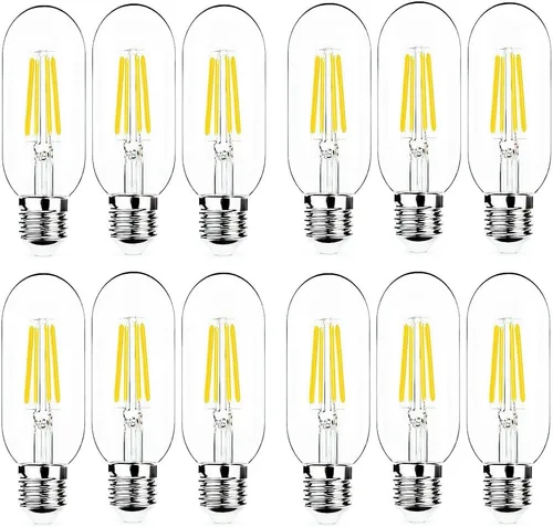 Vista 12 de NOTOC foco LED E26 de 4 W, equivalente a 40 W, foco tubular E26 no regulable luz cálida diurna 4000 K, foco de filamento Edison antiguo