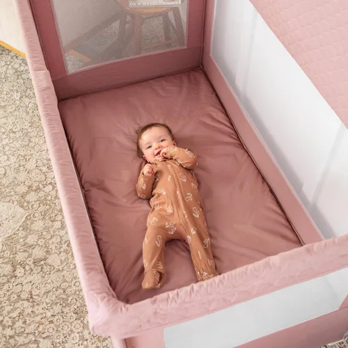 Vista 5 de Baby Delight Lunaire Cuna orgánica de tamaño completo, rosa orgánica