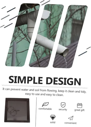 Vista 2 de Lluvia cadena receptáculo cuenca pp cuenco decorativo agua lluvia cuenca suministros para el hogar fácil de instalar óxido
