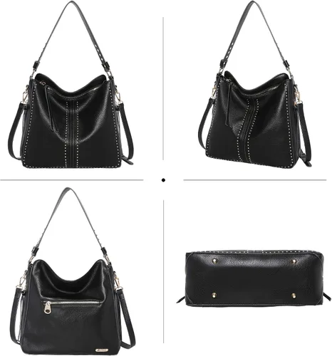 Vista 2 de Montana West Hobo Handbag for Women Large Purses and Handbags with Studs and Crossbody Strap