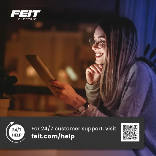 Vista 9 de Feit Electric Bombilla LED inteligente blanca sintonizable BR30, WiFi 2.4GHz, compatible con Alexa y Google Home, luz regulable controlada por