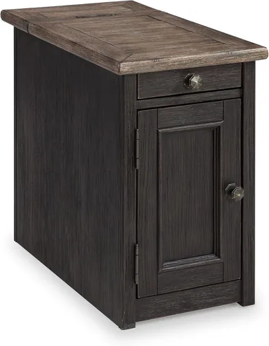 Vista 11 de Signature Design by Ashley Chairside End Table with Charging Station Blanco antiguo