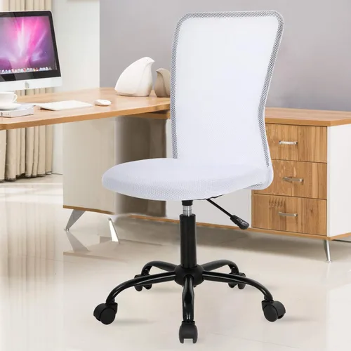 Vista 11 de Silla de oficina de malla con soporte lumbar, silla de escritorio ergonómica, moderna, negra