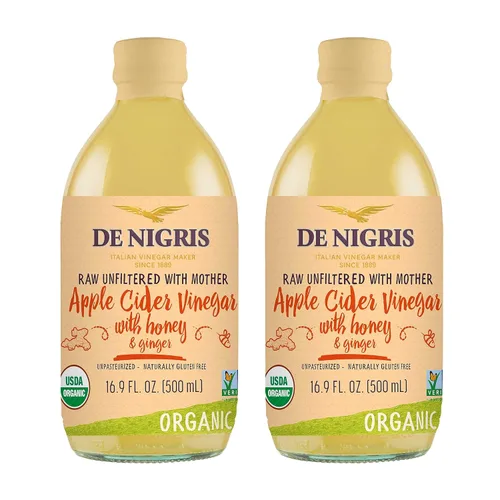 Vista 10 de De Nigris Vinagre de sidra de manzana orgánico crudo y sin filtrar 16,9 oz